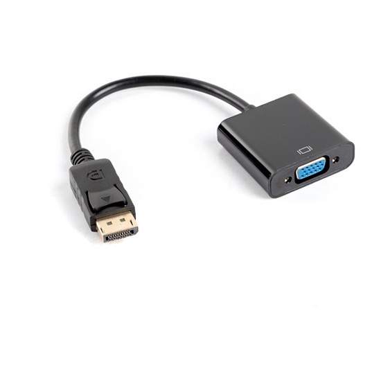 Lanberg Displayport 1.1 - VGA (Apa-Anya) Adapterkábel Fekete (AD-0002-BK)