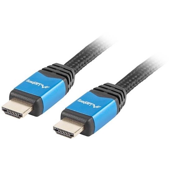 Lanberg HDMI M/M V2.0 CU fekete prémium kábel, 1.8m (CA-HDMI-20CU-0018-BL)