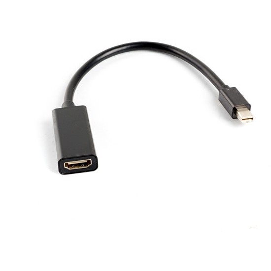 Lanberg mini Displayport male - HDMI female fekete adapter, 20cm (AD-0005-BK)