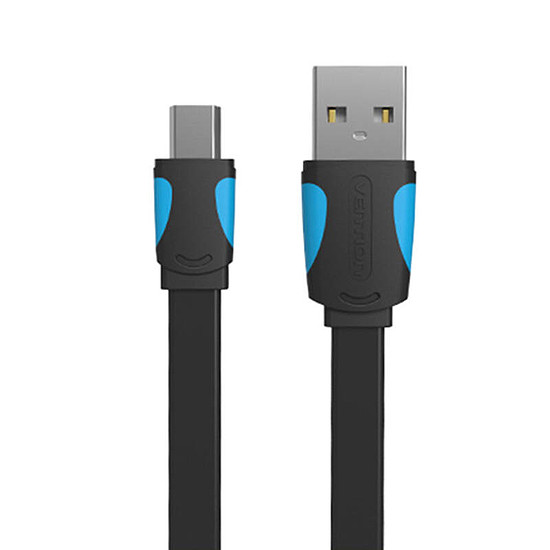 Lapos USB 2.0 A - Mini 5 tűs kábel Vention VAS-A14-B050 0,5m fekete