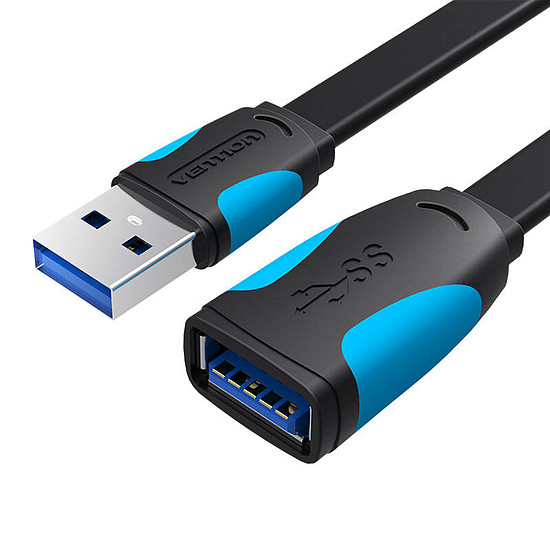 Lapos USB 3.0 bővítő kábel Vention VAS-A13-B150 1,5 m fekete