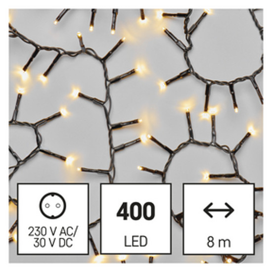 LED karácsonyi fényfüzér - süni, 8 m, kültéri és beltéri, meleg fehér, időzítő (D4BW02)