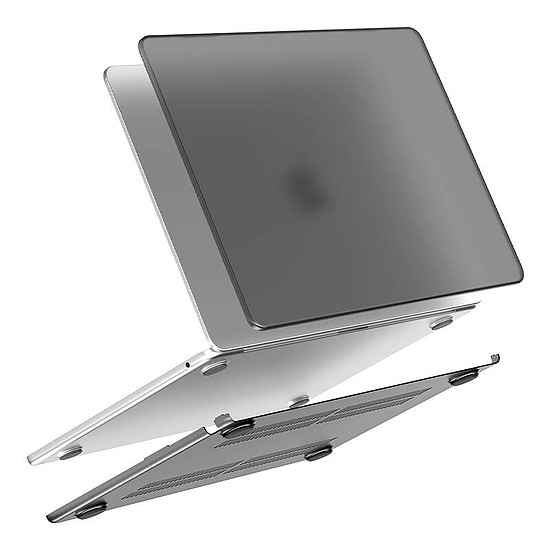 Lention matt bevonatú tok Macbook Airhez 13,6" czarny (PCC-MS-AIR13.6-BLK-N)