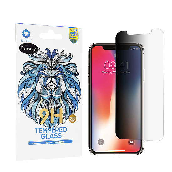 Lito - 2.5D Classic Glass - iPhone X / iPhone XS / iPhone 11 Pro - Adatvédelem