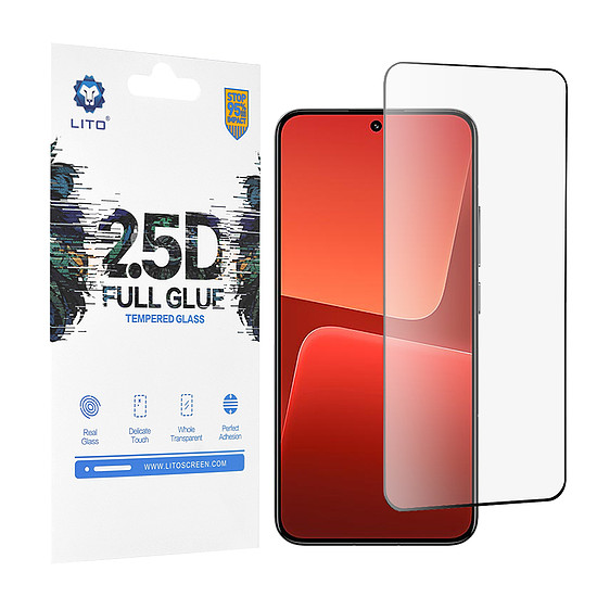 Lito - 2.5D FullGlue Glass - Xiaomi 13 - Fekete