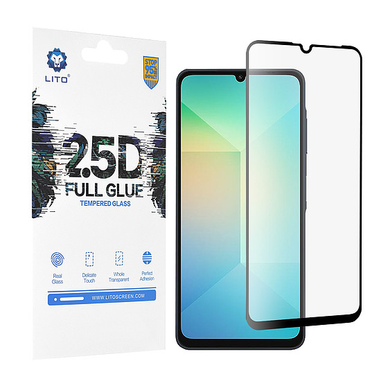 Lito - 2.5D FullGlue üveg - Samsung Galaxy A06 - Fekete