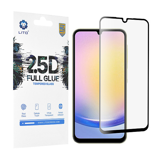 Lito - 2.5D FullGlue üveg - Samsung Galaxy A25 5G - fekete