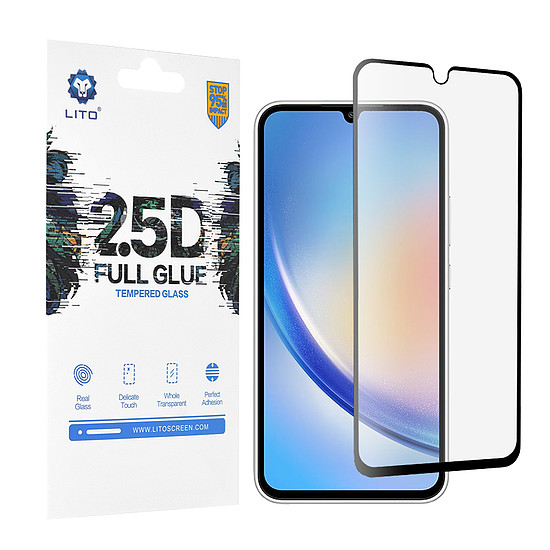 Lito - 2.5D FullGlue üveg - Samsung Galaxy A34 5G - fekete (KF2312362)