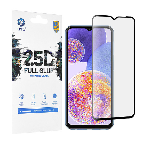 Lito - 2,5D FullGlue üveg - Samsung Galaxy A13 4G / M13 4G / A23 4G / A23 5G / F23 5G / M23 5G / M33 5G / F13 - fekete (KF2310343)