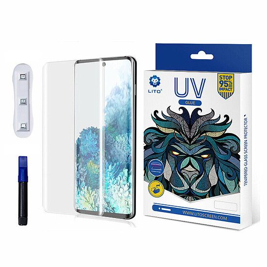 Lito - 3D UV-üveg - Samsung Galaxy S22 Plus 5G / S23 Plus - Átlátszó (KF237263)