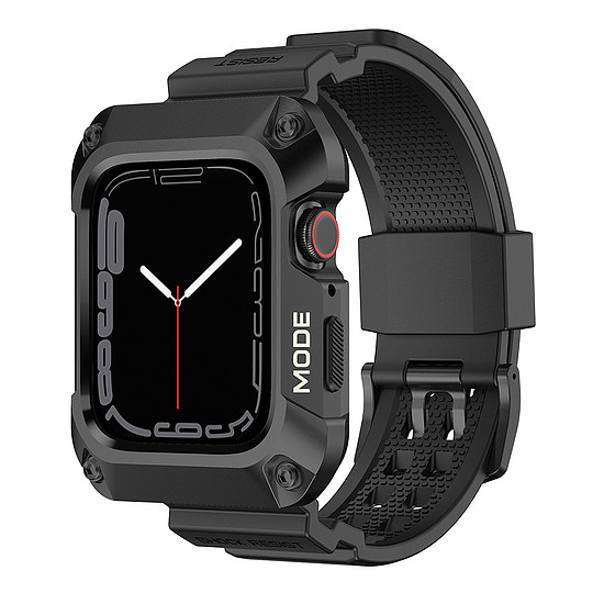 Lito - [Box] Metal RuggedArmor tok + óraszíj (LS002) - Apple Watch 4 / 5 / 6 / SE / SE 2 (44 mm) - Fekete