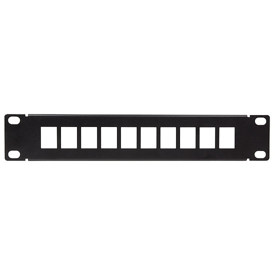 Logilink 10" Keystone Panel for 10 Keystone Jacks, black (ACT108)