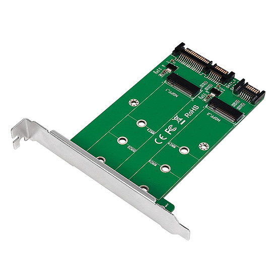 Logilink 2x SATA 2x M.2 SATA SSD adapter (PC0086)