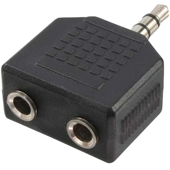 LogiLink Audio adapter, stereo 3,5mm apa - 2x stereo 3,5mm anya (CA1002)