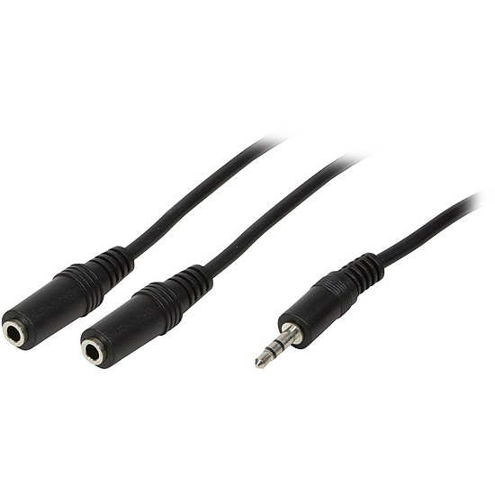 Logilink Audio cable, 1x 3,5mm male to 2x 3,5mm female, 0,2m (CA1046)