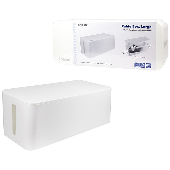 Logilink Cable Box White, big size: 407 x 157 x 133.5mm (KAB0063)