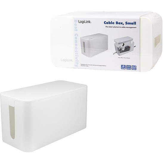 Logilink Cable Box White, small size: 235 x 115 x 120mm (KAB0061)