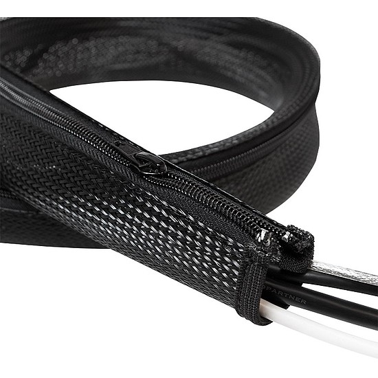 Logilink Cable FlexWrap with Zipper, 1,0m,30mm, black (KAB0046)