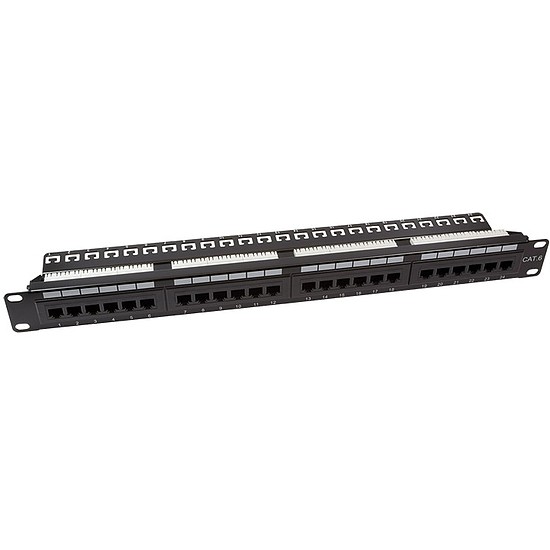 Logilink Cat.6 Patch Panel 24-Port 19", UTP, black, certified (NP0004A)