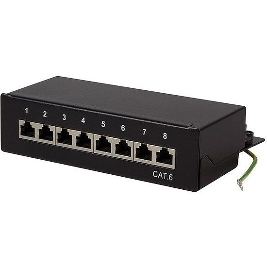 Logilink Cat.6 Patch Panel 8-Port desktop, STP, black (NP0017B)