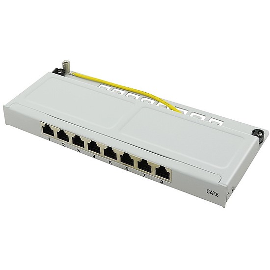 Logilink Cat.6 Patch Panel 8-Port mini desktop, STP, grey (NP0077)