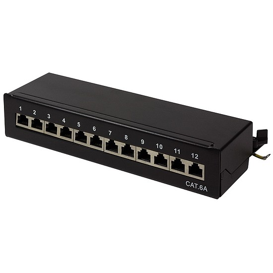 Logilink Cat.6A Patch Panel 12-Port desktop, shielded, black (NP0019B)