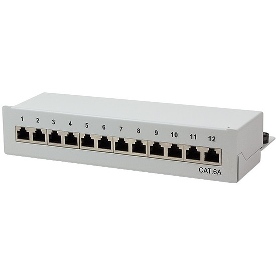 Logilink Cat.6A Patch Panel 12-Port desktop, shielded, grey (NP0019)