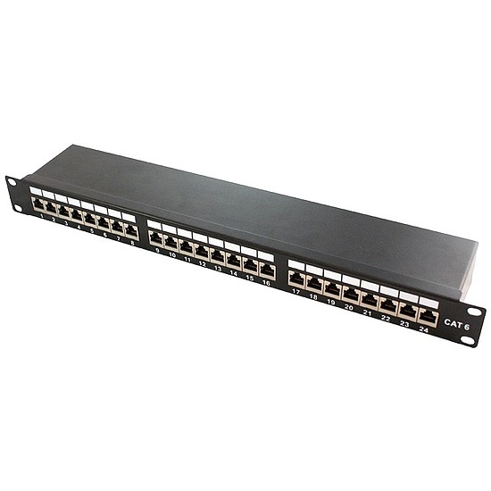 Logilink Cat.6A Patch Panel 24-Port STP, black (NP0061)