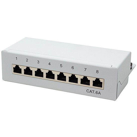 Logilink Cat.6A Patch Panel 8-Port desktop, shielded, grey (NP0018)