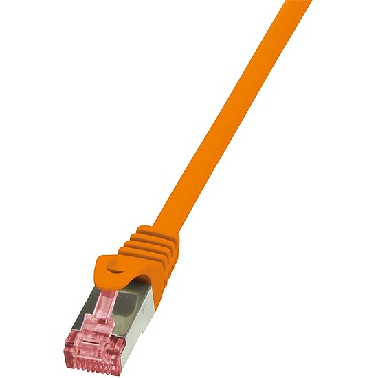 LogiLink CAT6 S/FTP Patch Cable PrimeLine AWG27 PIMF LSZH orange 0,25m (CQ2018S)