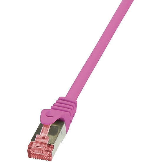 LogiLink CAT6 S/FTP Patch Cable PrimeLine AWG27 PIMF LSZH pink 0,50m (CQ2029S)