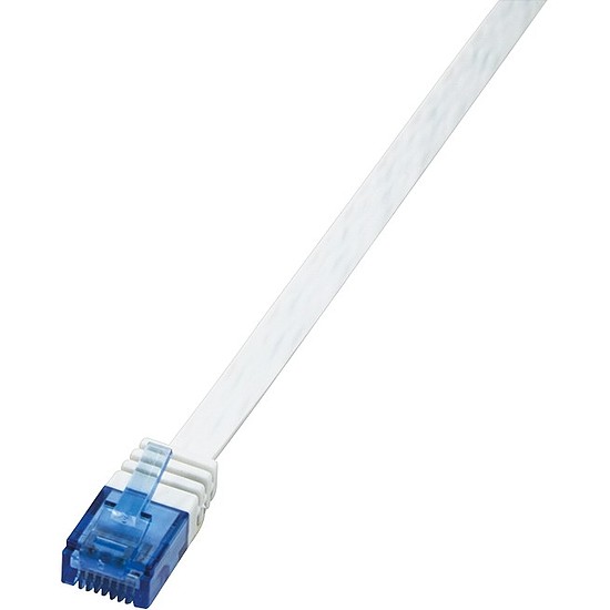 LogiLink CAT6 U/UTP Összekötő kábel, SlimLine AWG32, fehér, 2m (CF2051U)