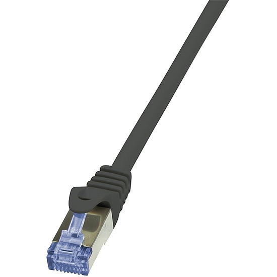 LogiLink CAT6A S/FTP Patch Cable PrimeLine AWG26 PIMF LSZH black 0,25m (CQ3013S)