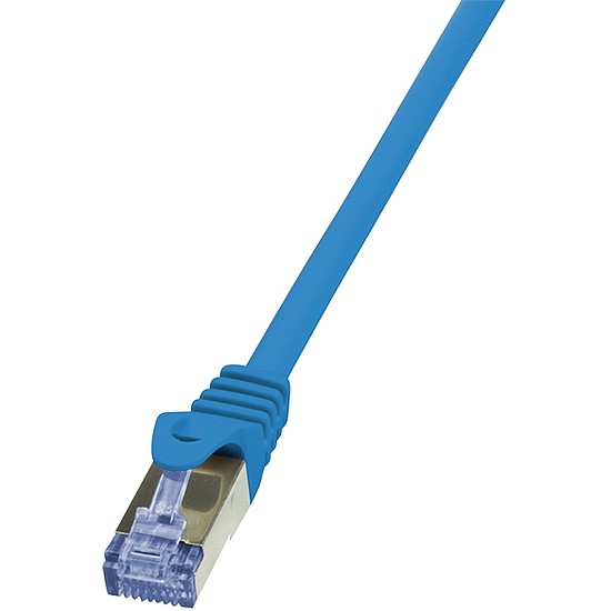 LogiLink CAT6A S/FTP Patch Cable PrimeLine AWG26 PIMF LSZH blue 0,25m (CQ3016S)