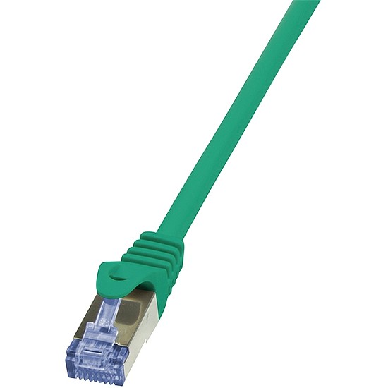 LogiLink CAT6A S/FTP Patch Cable PrimeLine AWG26 PIMF LSZH green 0,25m (CQ3015S)