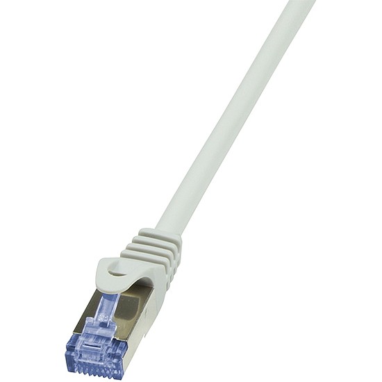 LogiLink CAT6A S/FTP Patch Cable PrimeLine AWG26 PIMF LSZH grey 0,25m (CQ3012S)