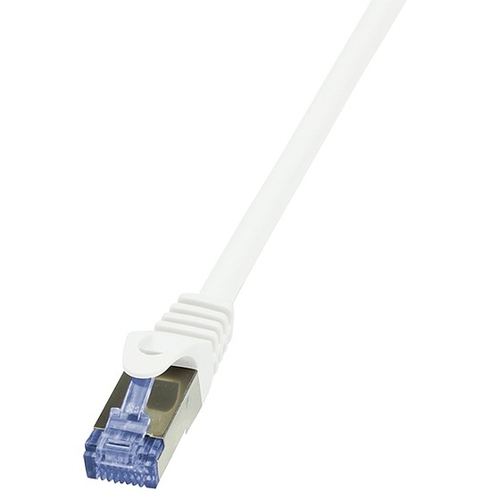 LogiLink CAT6A S/FTP Patch Cable PrimeLine AWG26 PIMF LSZH white 0,25m (CQ3011S)