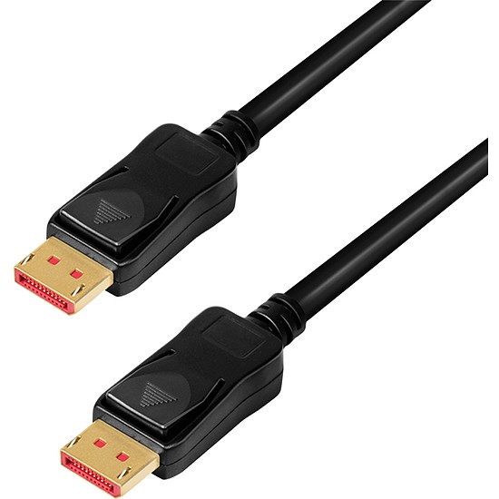 Logilink DisplayPort cable, DP/M to DP/M, 8K/60 Hz, amplifier, black, 10 m (CDV0100)