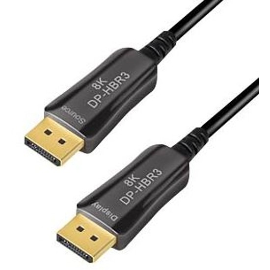 Logilink DisplayPort cable, DP/M to DP/M, 8K/60 Hz, AOC, black, 15 m (CDF0100)