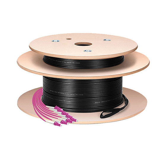 LogiLink Fiber törzskábel U-DQ(ZN)BH, 8 eres multimódusú OM4,100 m, LC/UPC - LC/UPC (FT2U100)