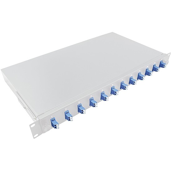 Logilink Fibre Optic Patch Panel LC-DX 12 Port, OS2, 1U, GREY (F12LC2G)