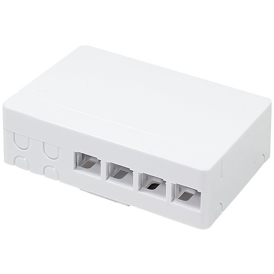 Logilink FTTH Surface mount box, 4 ports, white (FB1002)