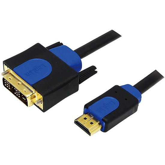 Logilink HDMI 1.3 / DVI Cable, black, 2m (CHB3102)