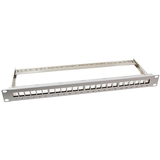 Logilink Keystone Panel 1U, 24 Ports, shielded, grey (NK4041)