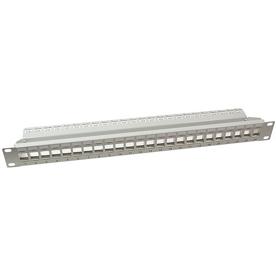 Logilink Keystone Panel 1U, 24 Ports, unshielded, grey (NK4044)