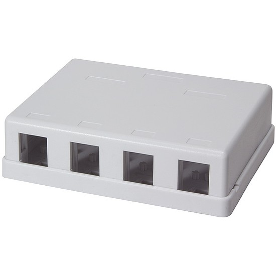 Logilink Keystone Surface Mount Box 4 Port, white (NK4034)