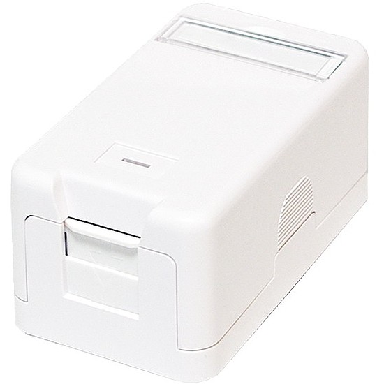 Logilink Keystone Surface Outlet 1 Port white, PrimeLine (NK4022)