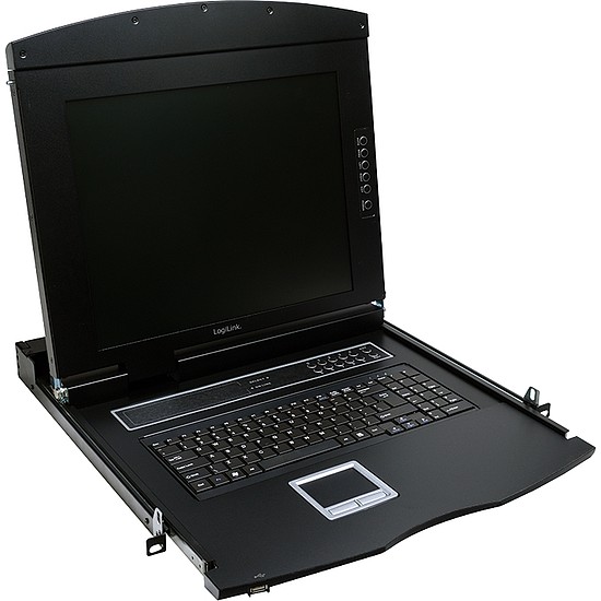 Logilink KVM Console with 17" Full HD LCD Screen, HDMI, German keyboard layout (LC703GE)