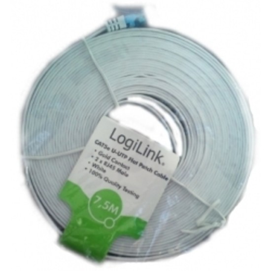 LogiLink lapos Patch kábel CAT5e 0,5M fehér (CP0133)