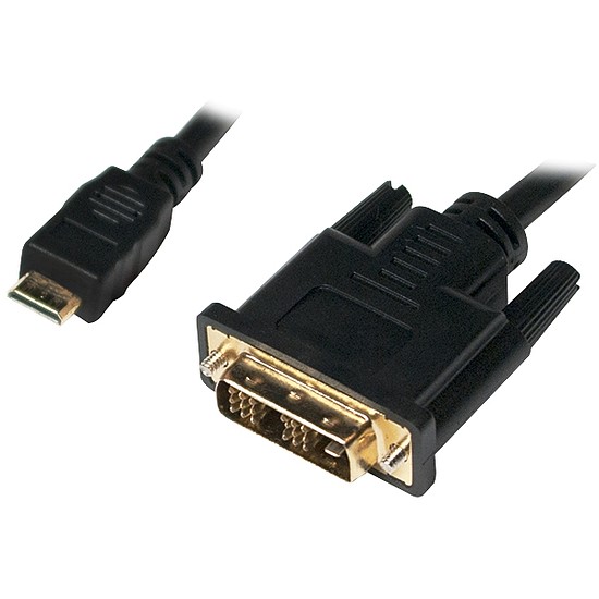 LOGILINK Mini-HDMI apa DVI-D kábel apa, 1.0 m (CHM002)